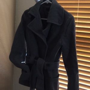 H&M Gray short pea coat, warm